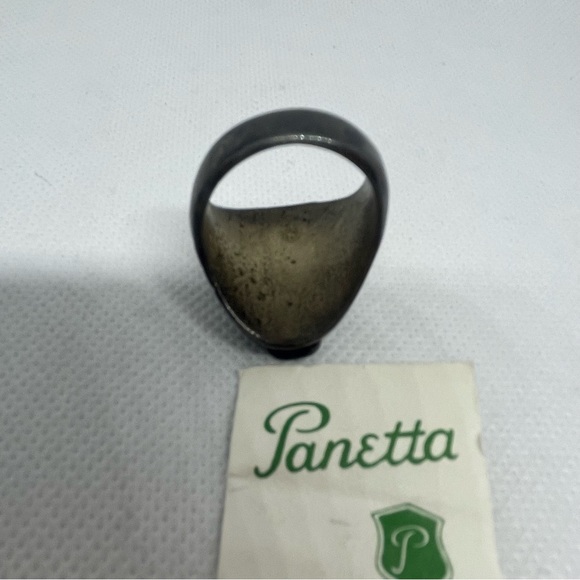 Panetta Vintage Navajo Turquoise Mixed Metal Ring, Sz 11 Native American Silver - Picture 6 of 9